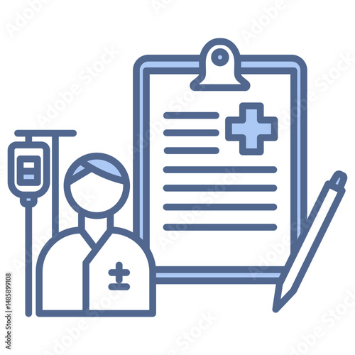 Health Assessment Blue Icon