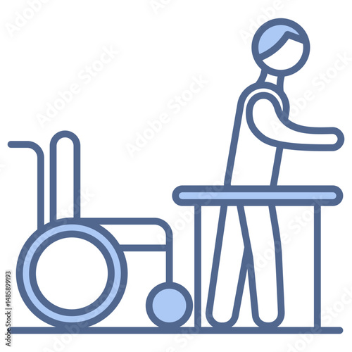 Rehabilitation Blue Icon