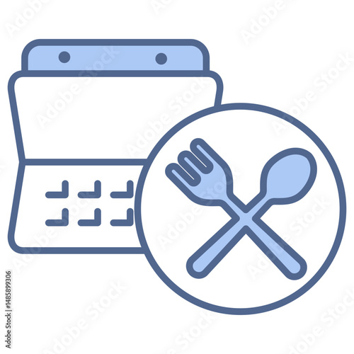 Diet Plan Blue Icon