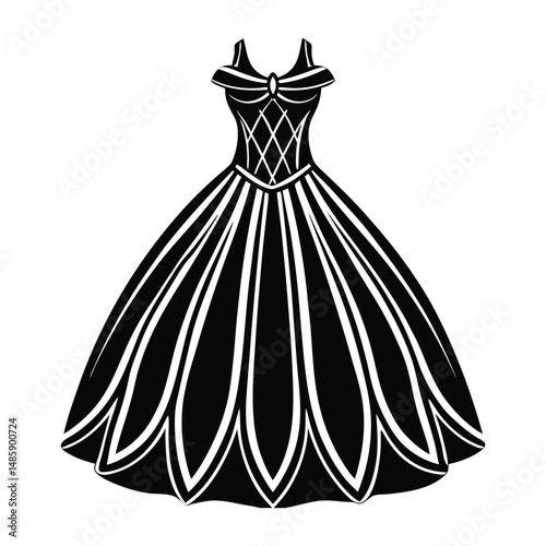 wedding dress vector illustration