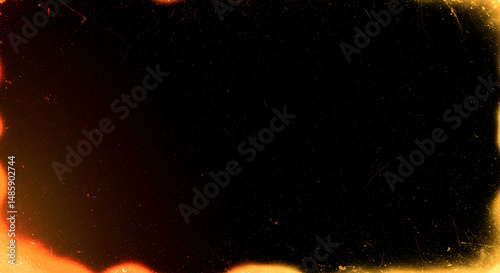 Textured dark background with aged effect and vibrant border lights flares