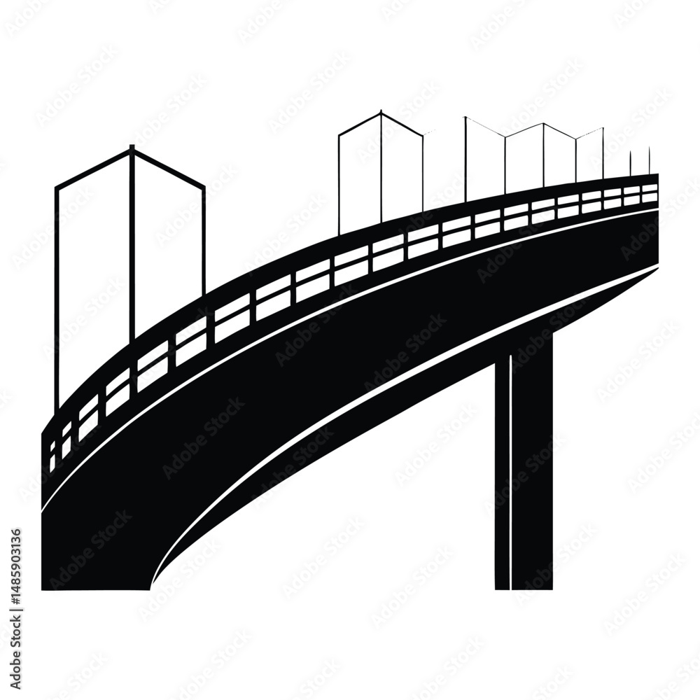 Obraz premium bridge vector illustration