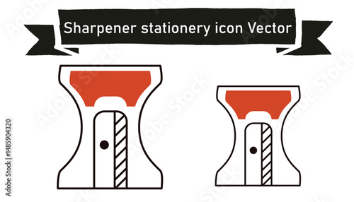 Sharpener stationery icon vector