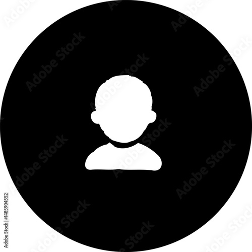 Silhouette portrait icon symbolizing digital identity and online representation