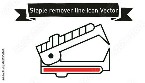 Staple remover line icon vector