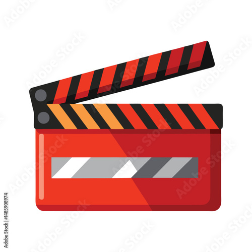 clapboard movie action object vector