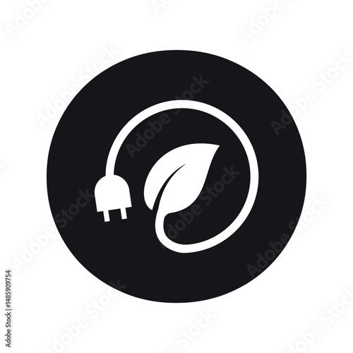 Electric Leaf Logo combine with letter W vector template