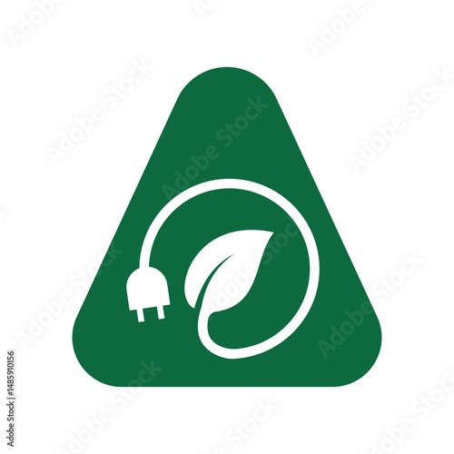 Electric Leaf Logo combine with letter W vector template