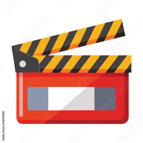 clapboard movie action object vector
