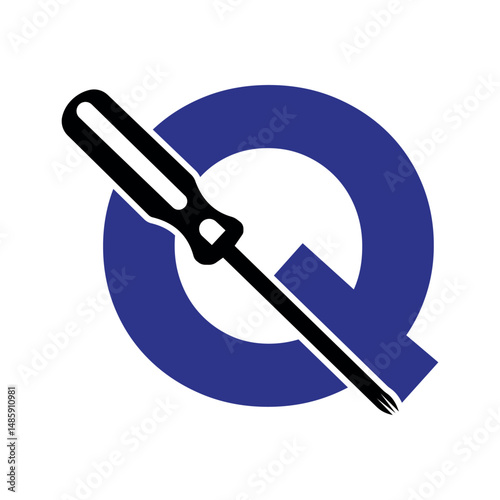 Electrical tools Logo combine with letter Q vector template