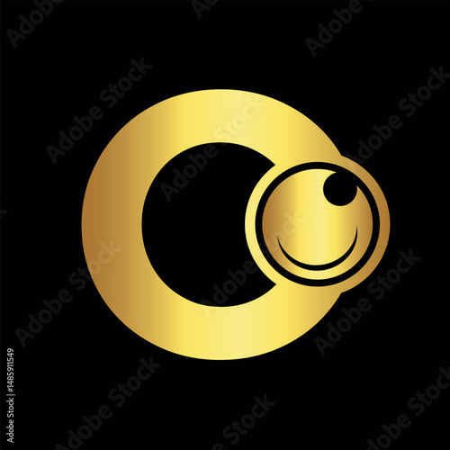 Eyesight Logo combine with letter O vector template