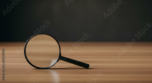 Wallpaper Mural Magnifier, Lens, Loupe, Magnifying Glass on Wooden Table Torontodigital.ca
