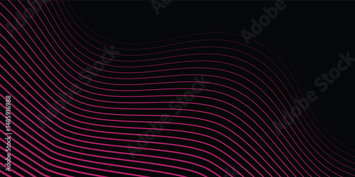 Lines abstract background black and colorful waves pattern. Abstract background. Optical illusion, wavy modern arts