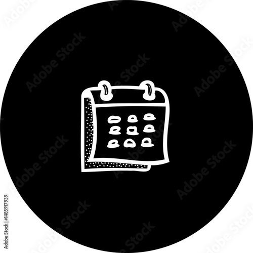 Stylized depiction of a wall calendar emphasizing minimalist appointment scheduling