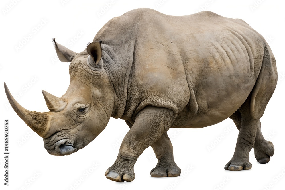 Fototapeta premium Rhinoceros isolated on white background