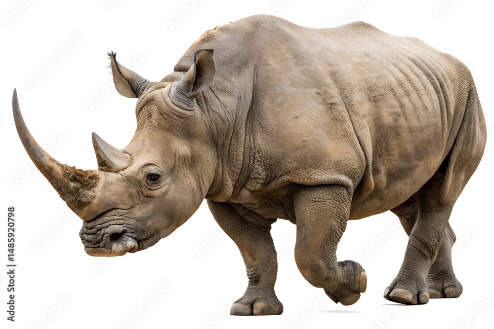 Fototapeta premium Rhinoceros isolated on white background