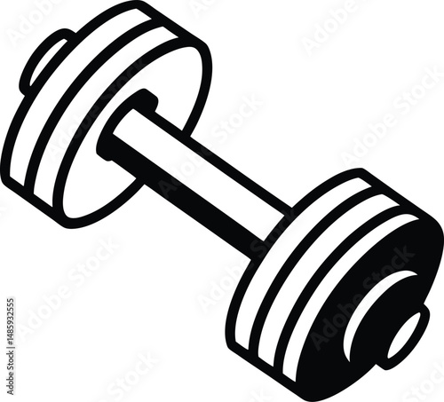 vector illustration of dumbbell