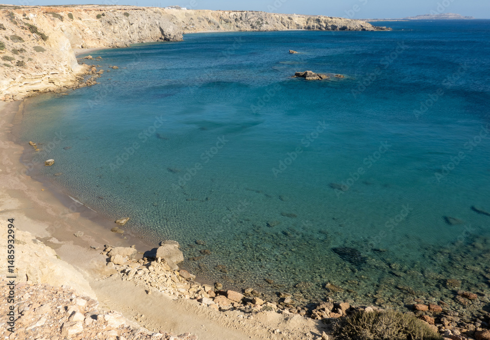Obraz premium Coast at Agios Theodoros on the southwestern part of Karpathos, Greece.