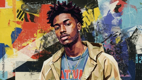 Artistic portrait of a stylish young man.