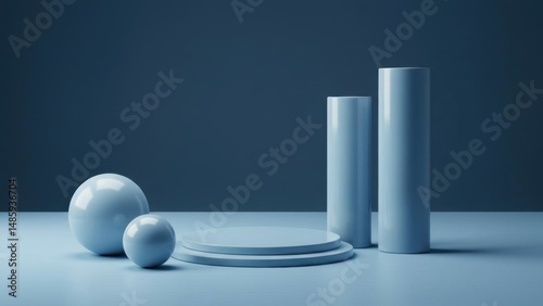 Abstract 3D geometric product display background