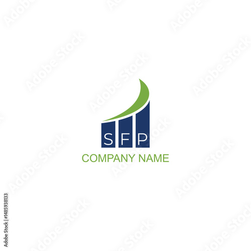 Accounting logo template with initial