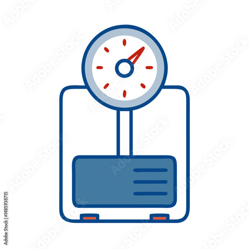 Weighing scale with dial indicator for measuring weight precision  