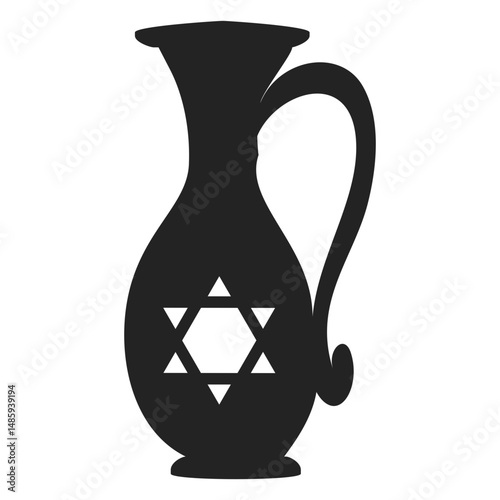 Hanukkah oil jug icon hanukkah