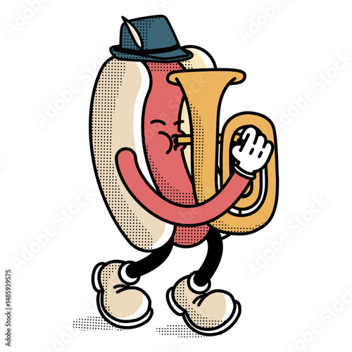 Character oktoberfest hotdog