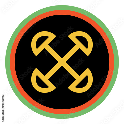Kwanzaa badges ujima dark