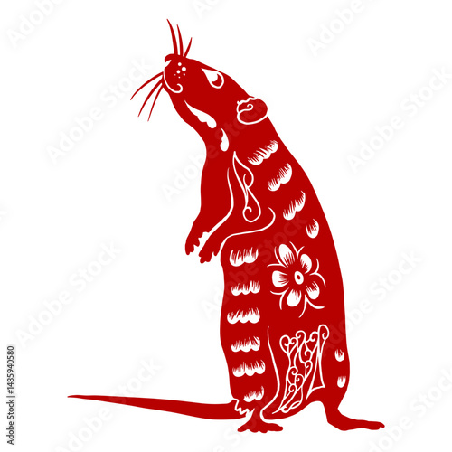Standing rat chinese new year