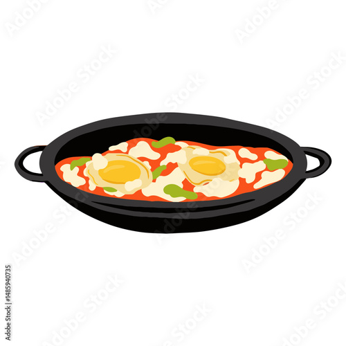 Shakshuka arabic food illustration