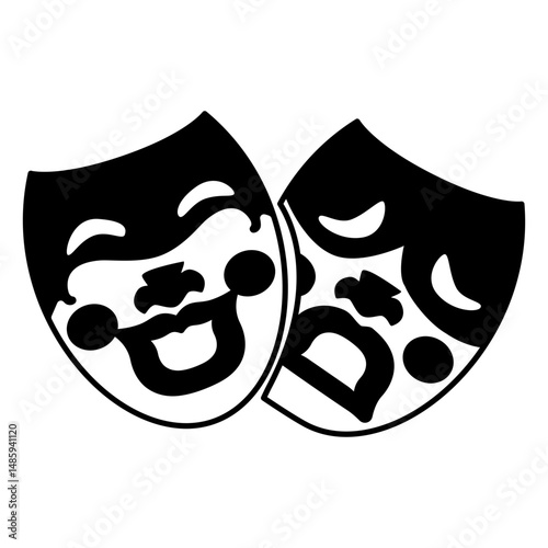 Mardigras face mask stroke