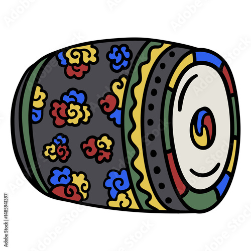 Korean colored drums