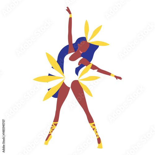 Carnival woman pose