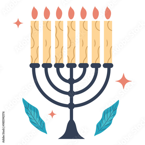 Hanukkah menorah illustration