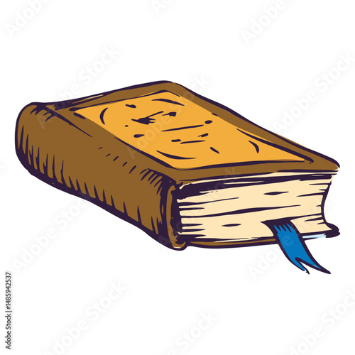 Hanukkah torah book illustration