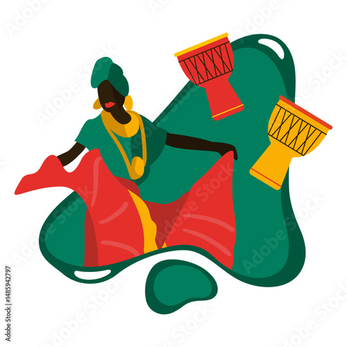 Kwanzaa african traditional illustration