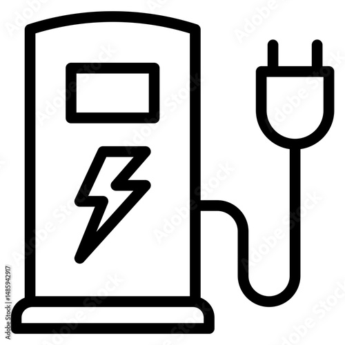 charging station icon in vector illustration