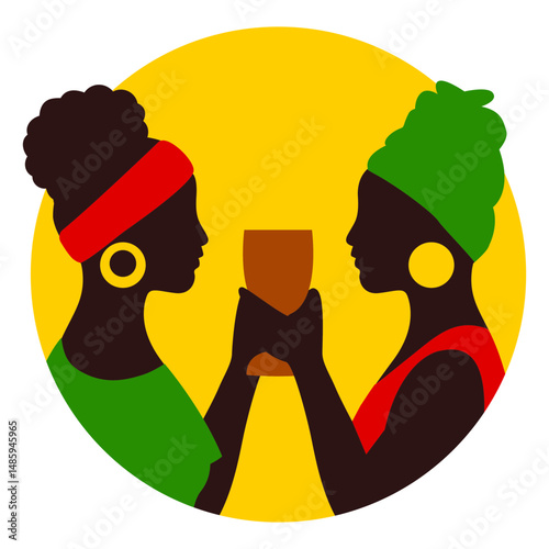 Kikombe cha Umoja Kwanzaa flat