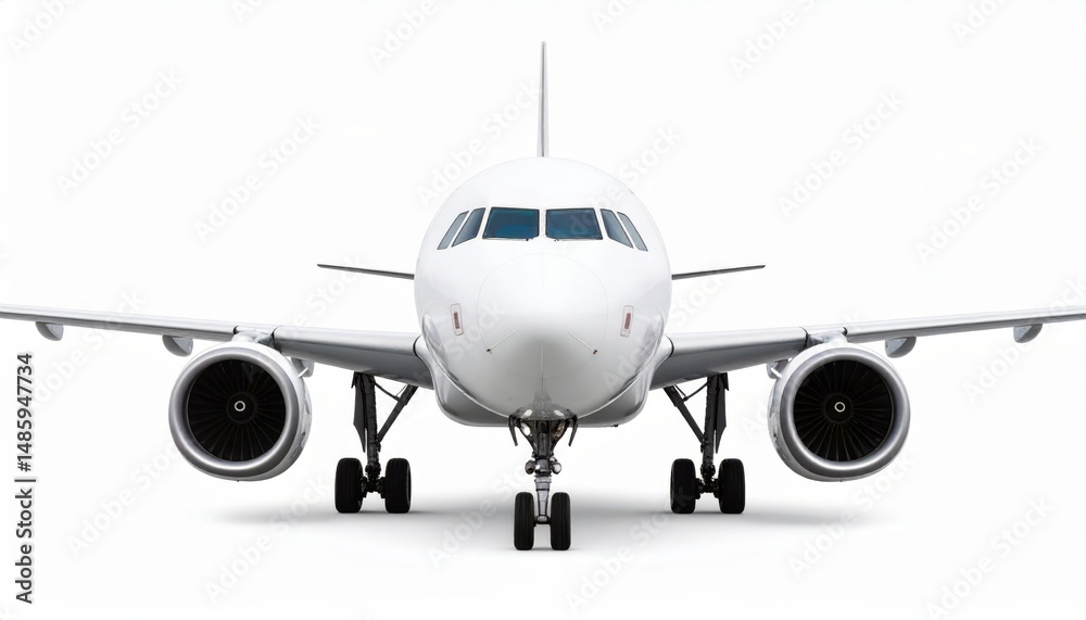 Fototapeta premium White airplane 3d model over white background
