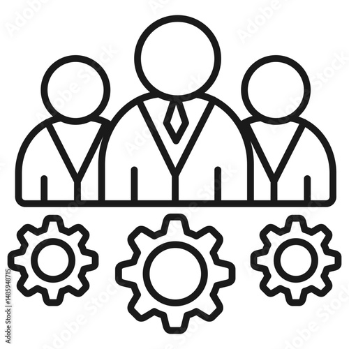 Teamwork Outline Icon