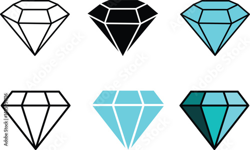 diamond silhouette vector 