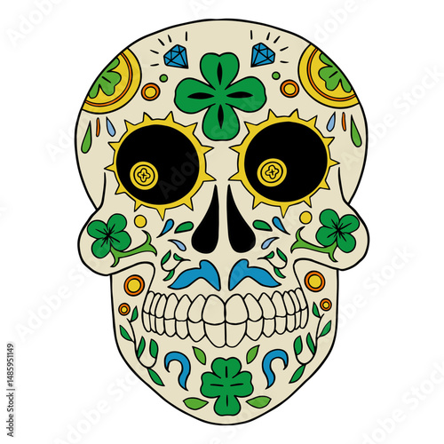 Catrina with good luck theme