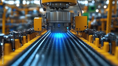 Wallpaper Mural Factory Automation Robotic Assembly Line. Torontodigital.ca