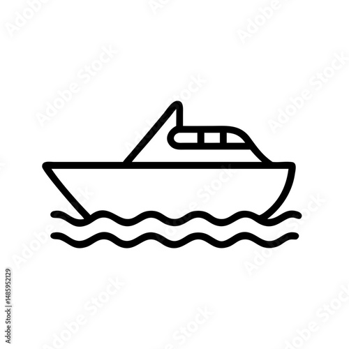 boat icon on transparent background for web and graphic design