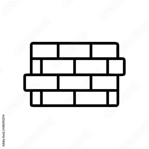 brick wall icon on transparent background for web and graphic design