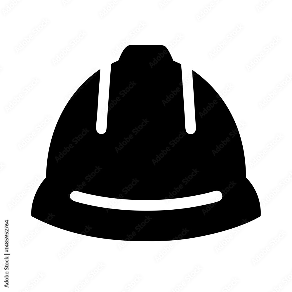 Naklejka premium construction helmet icon silhouette on transparent background for web and graphic design