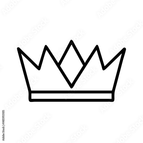 crown icon geometric and simple on transparent background for web and graphic design
