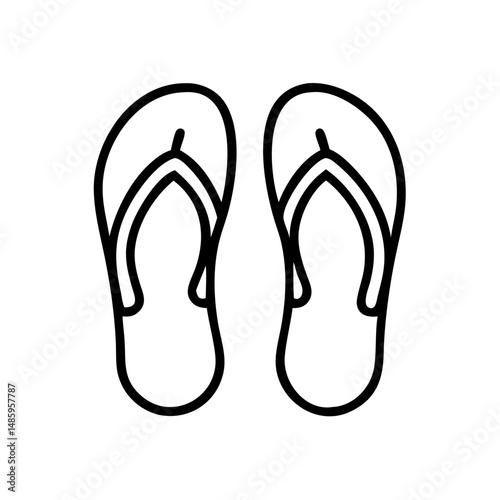 flip flops icon on transparent background for web and graphic design