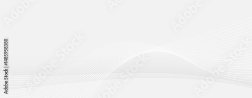 Minimalist white lines abstract clean backdrop curve modern